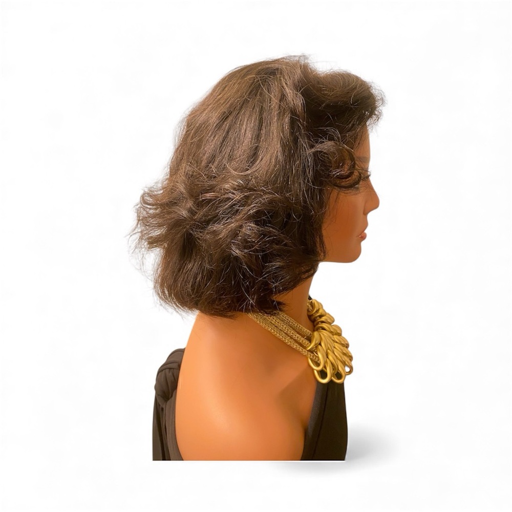BC268 Handmade human hair 4x4 Hd lace closure wig-10” - Picture 4 of 8